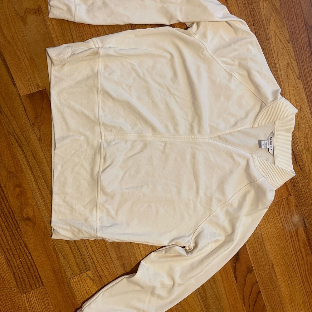 Athleta Women's Cream Crew Neck Sweater